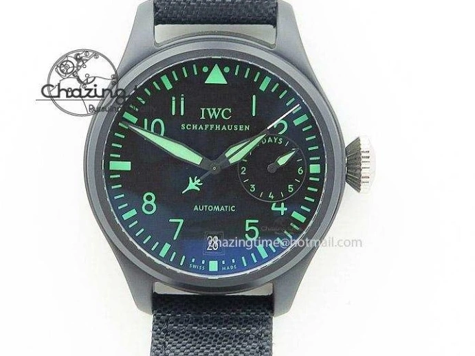 MIROTIME 0117 Big Pilot IW329802 M+F 1:1 Best Edition Green Dial on Green Nylon Strap MY Unique 7002